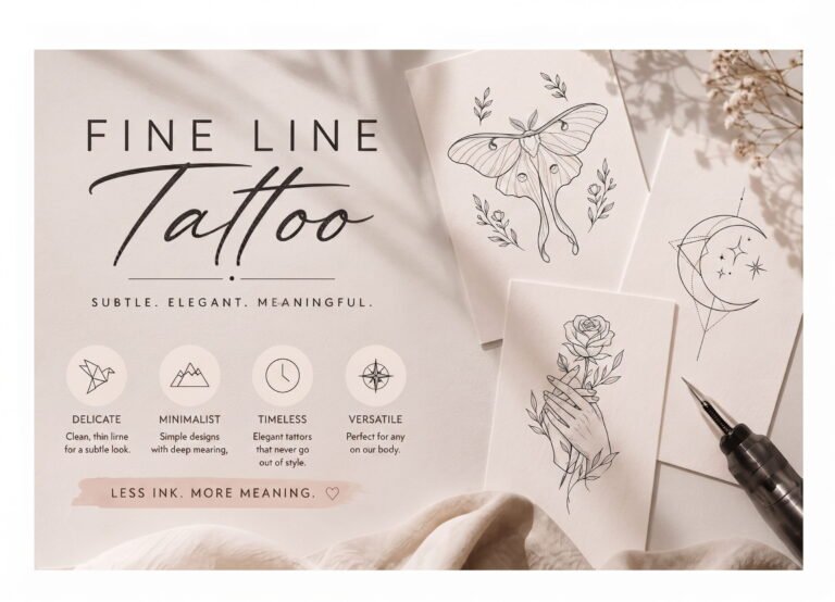 Fine line tattoo