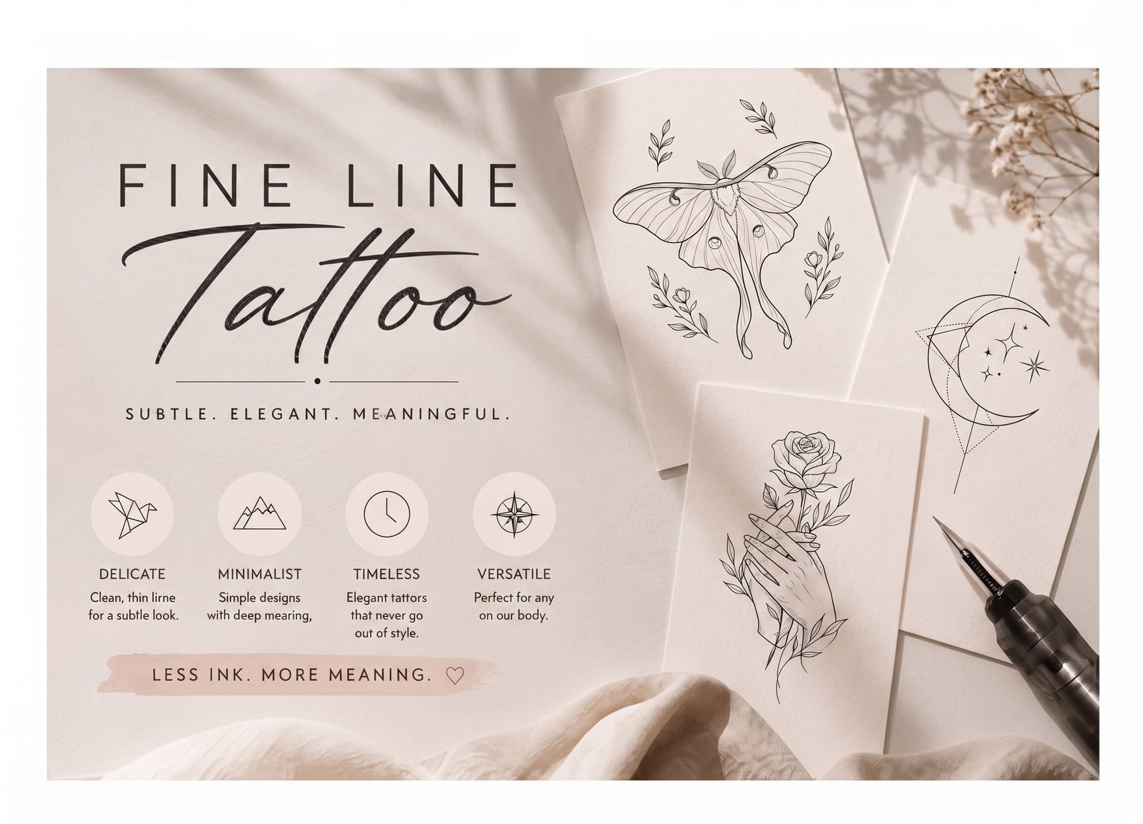 Fine line tattoo