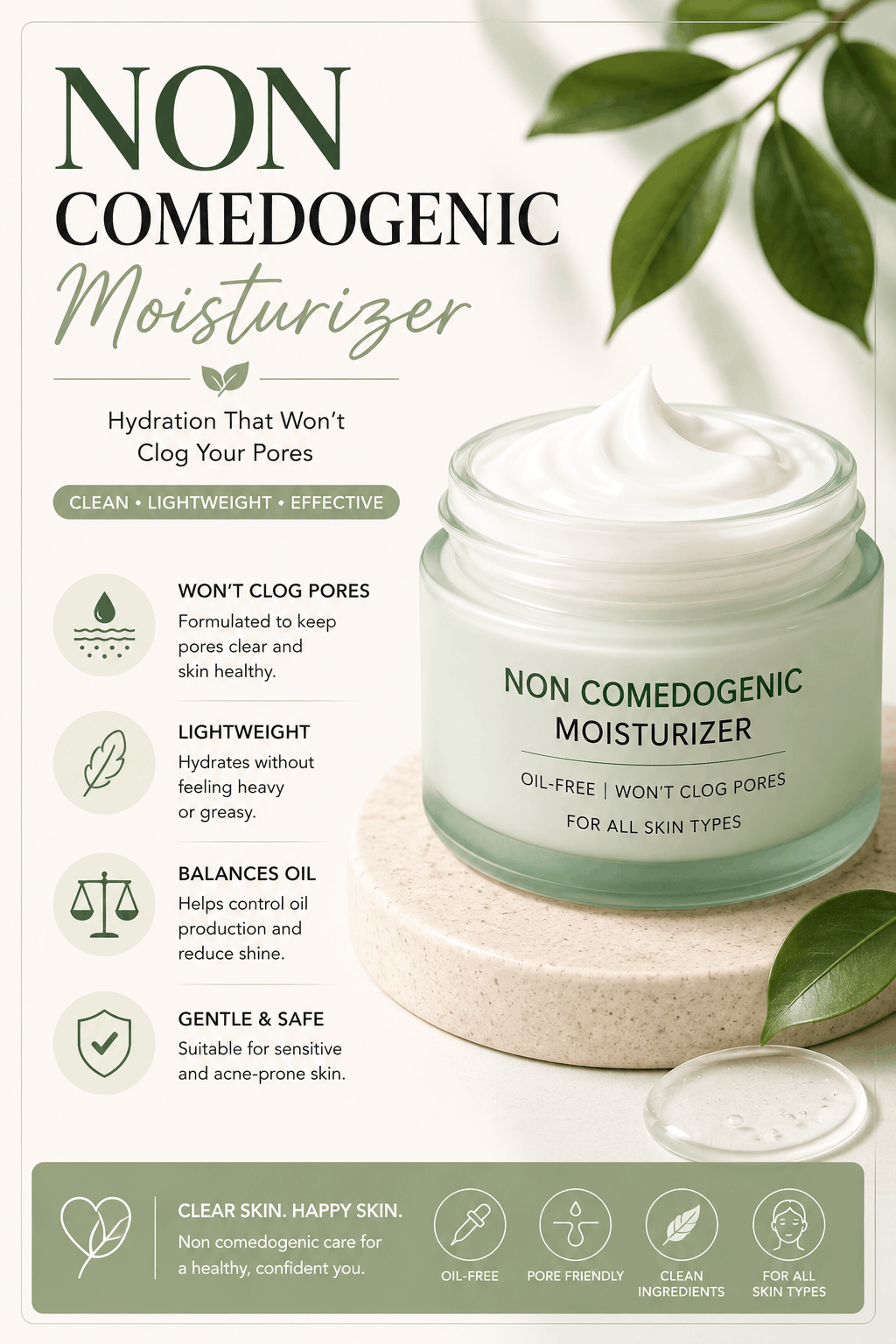 Non-Comedogenic Moisturiser