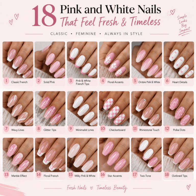Pink & White Nail Designs