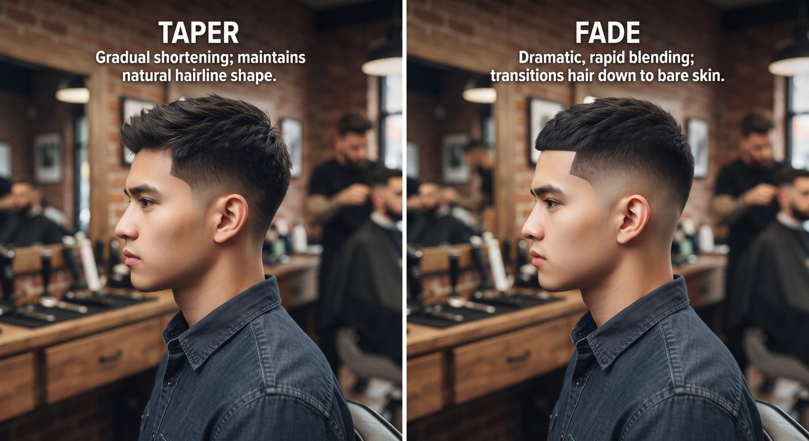 Taper vs Fade