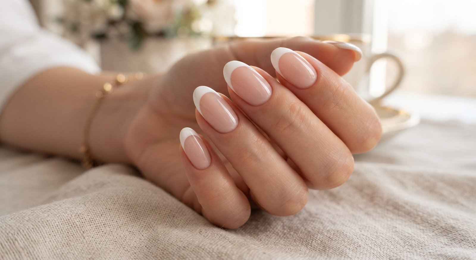 white french tip nails